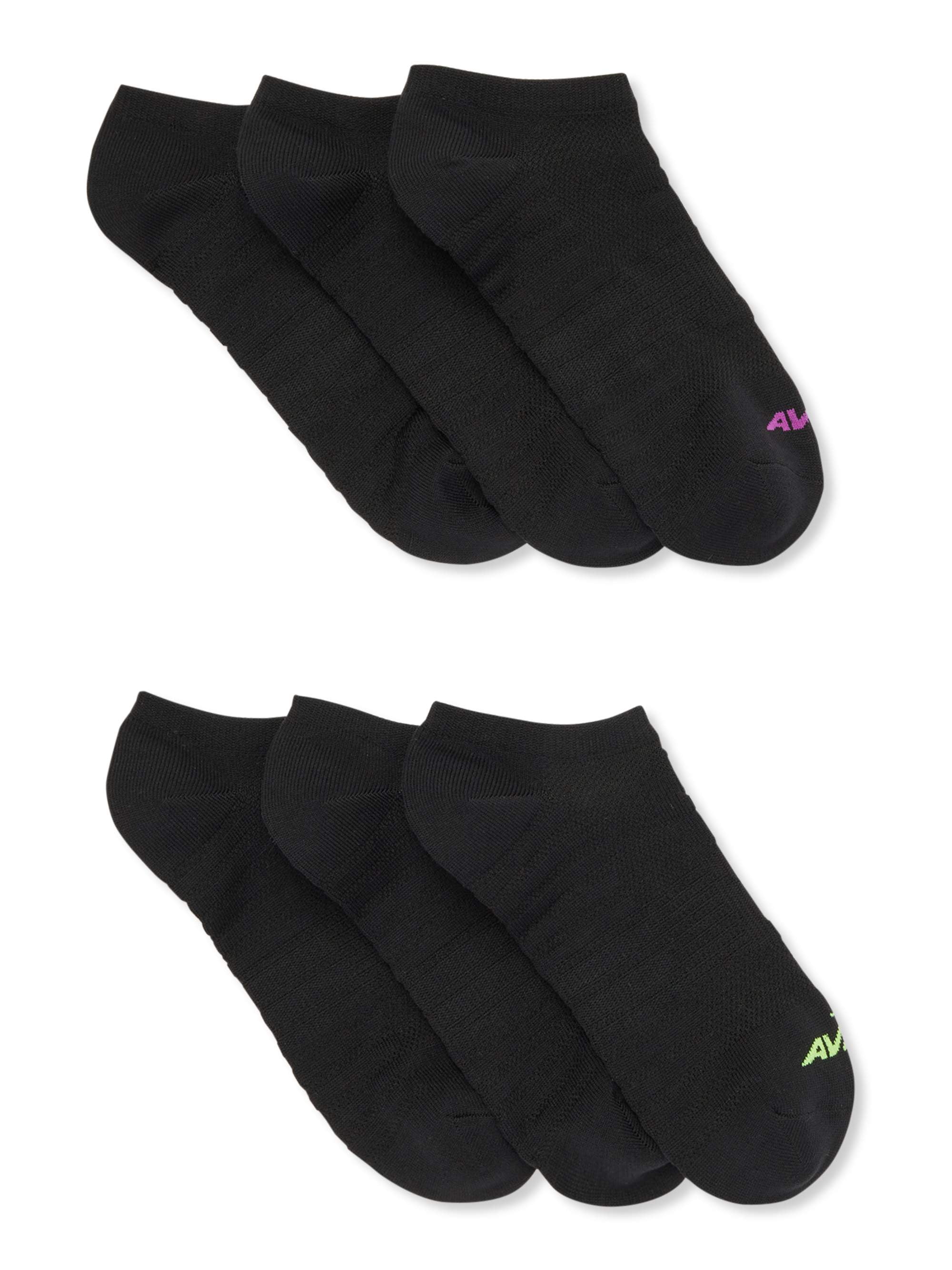 Avia Women's Pro Tech Lightweight No Show Socks, 6 Pack