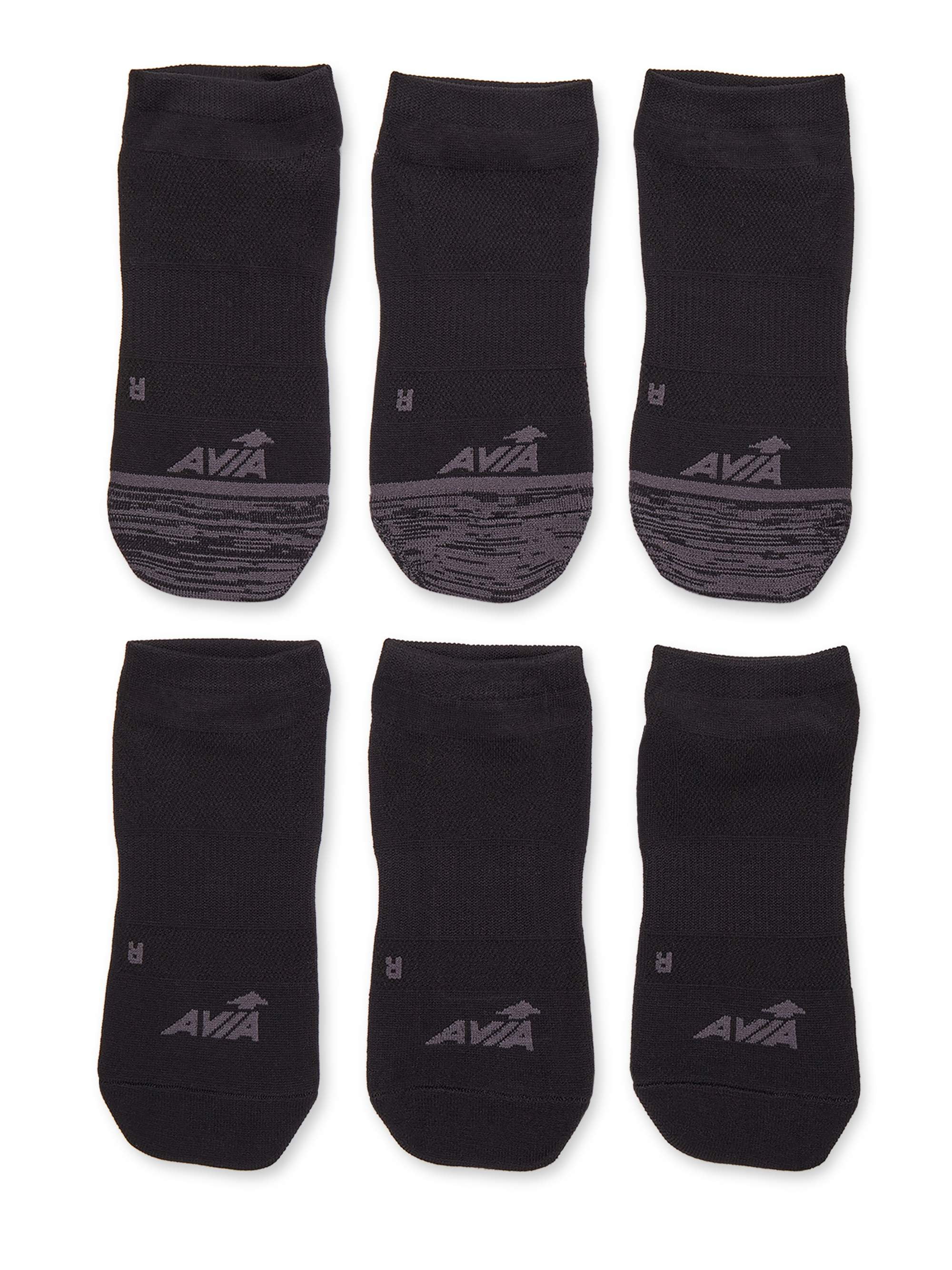 Avia Women's Pro Tech Lightweight No Show Socks, 6 Pack