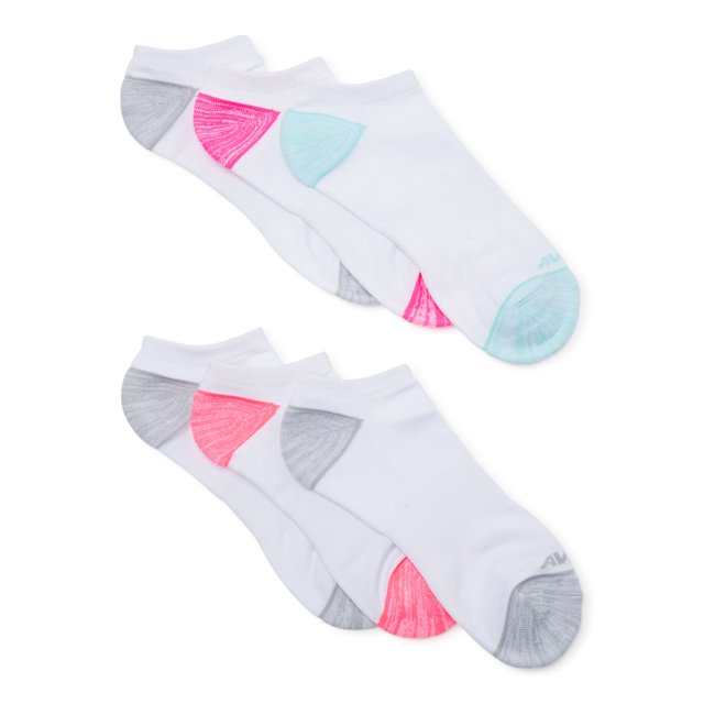 Avia Women’s Pro Tech Zone Cushion No Show Socks, 6 Pack