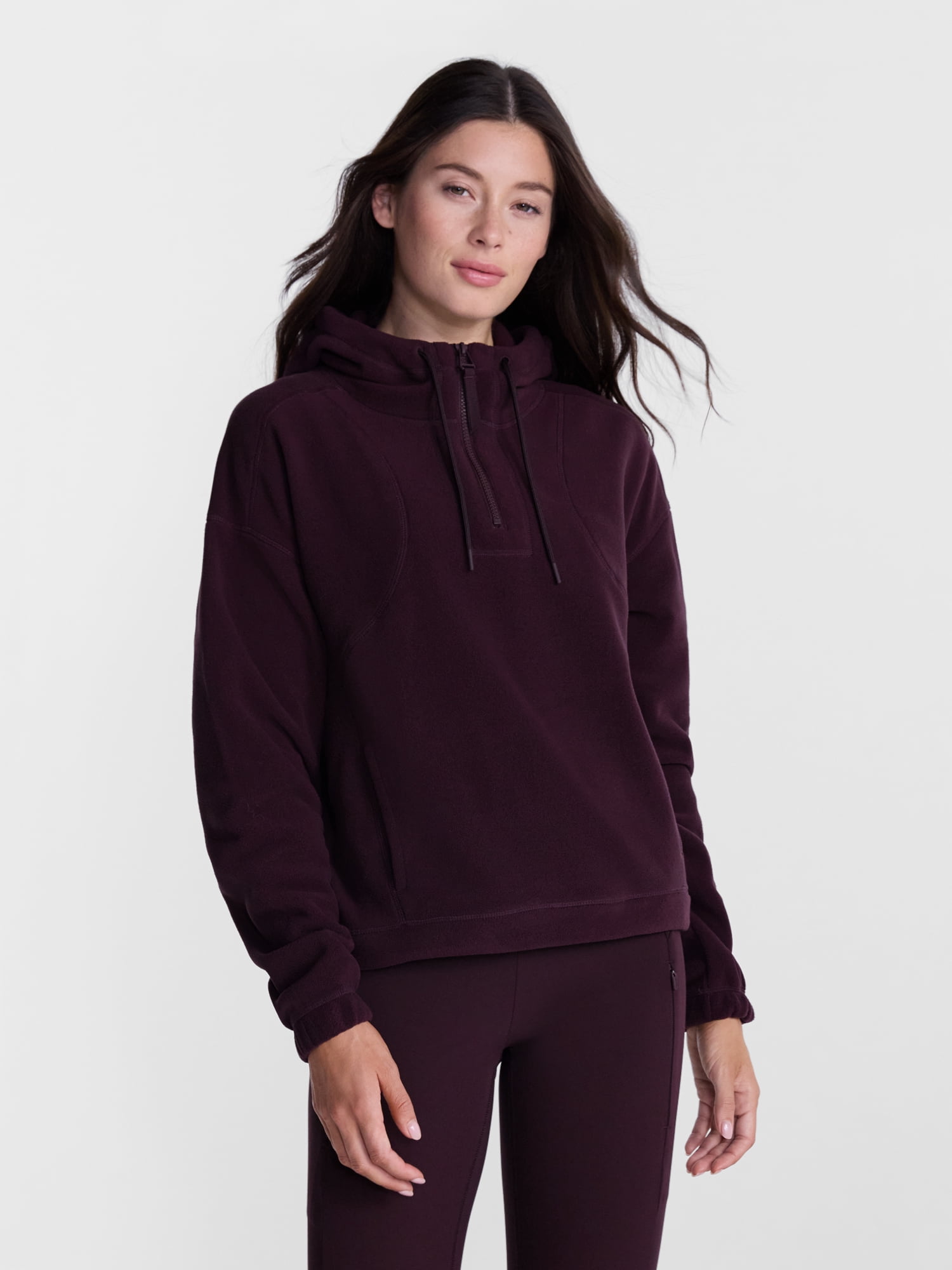 Avia Women's Quarter Zip Fleece Hoodie, Sizes XS-XXXL