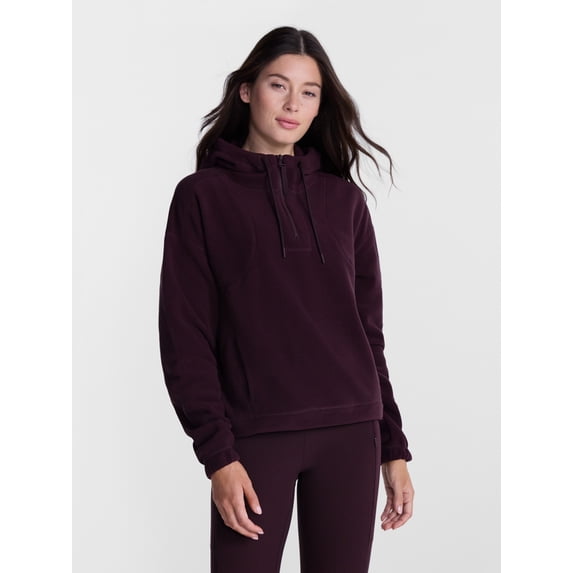 Avia Women's Quarter Zip Fleece Hoodie, Sizes XS-XXXL