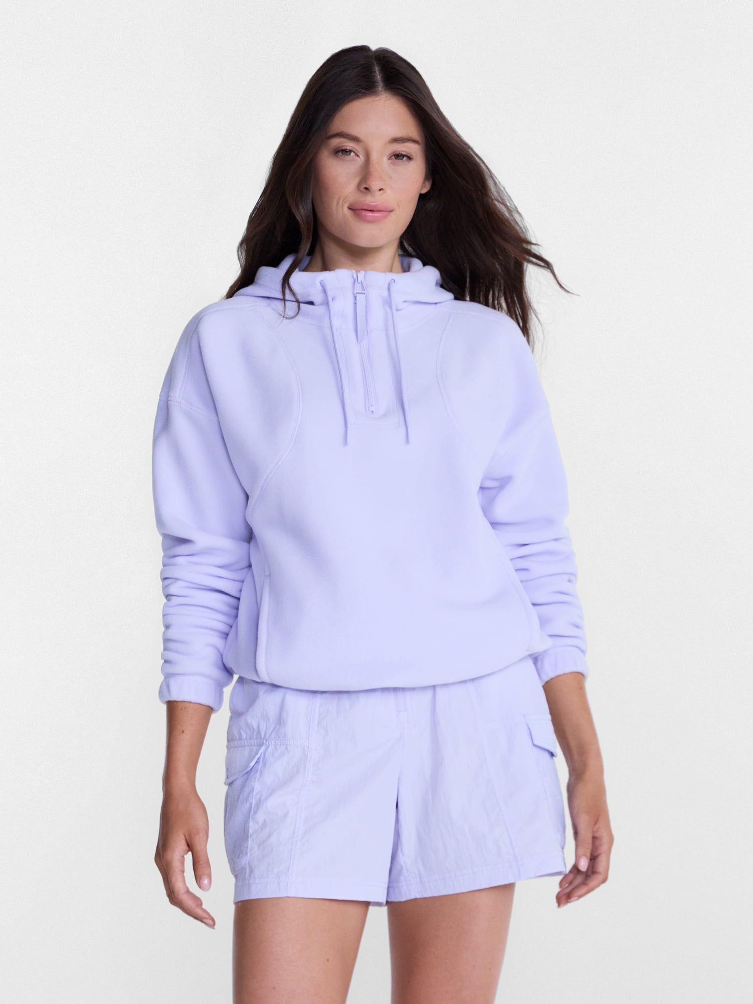 Avia Women's Quarter Zip Fleece Hoodie, Sizes XS-XXXL