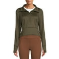 thumbnail image 1 of Avia Women's Quarter-Zip Ribbed Pullover Jacket, 1 of 5
