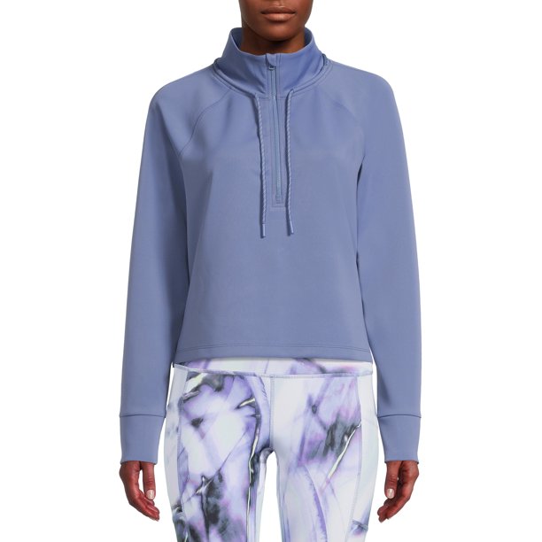 Avia Women’s QuarterZip Scuba Pullover With Adjustable Drawcord