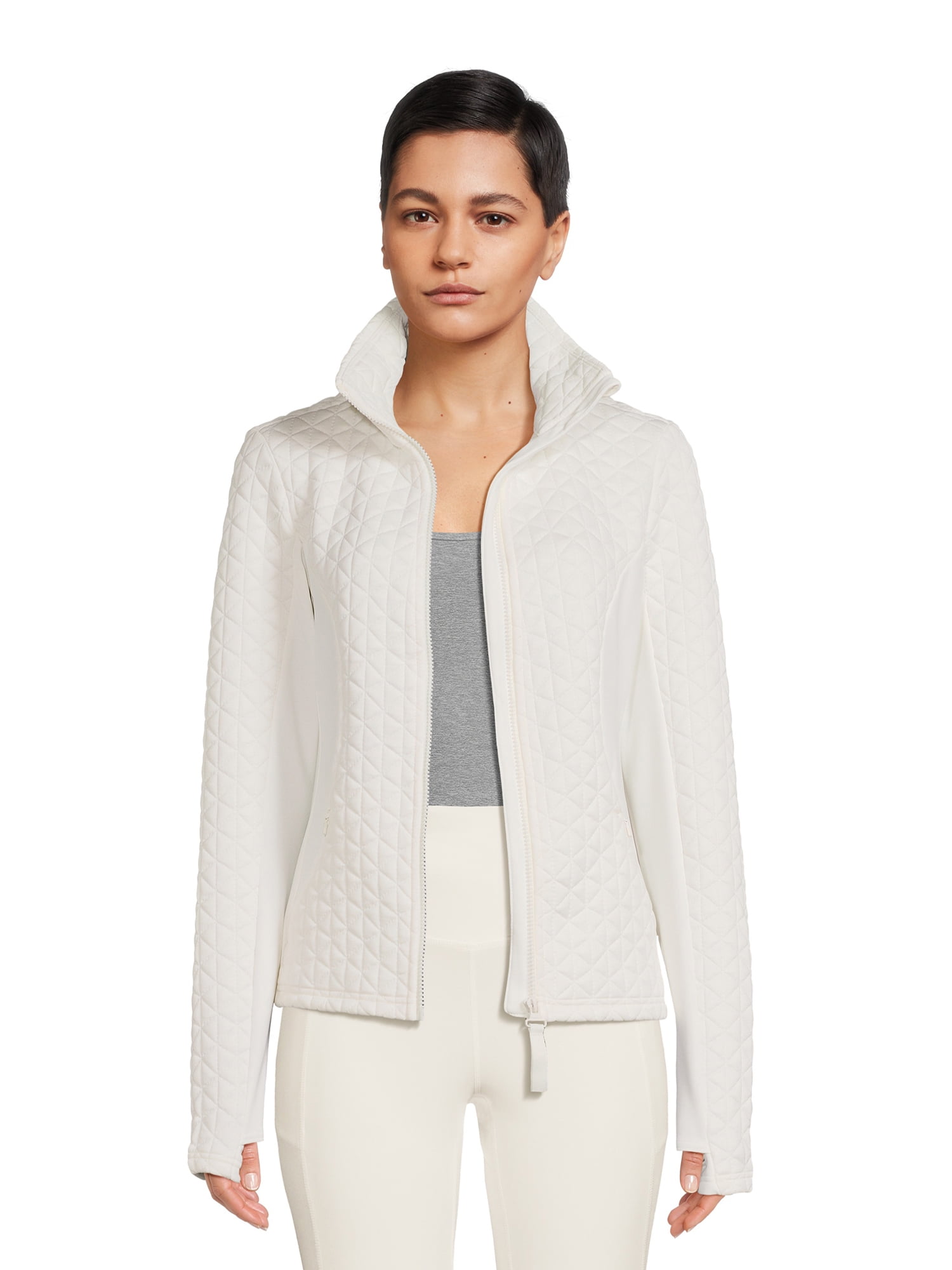 Avia Women's Quilted Jacket With Thumbholes - Walmart.com