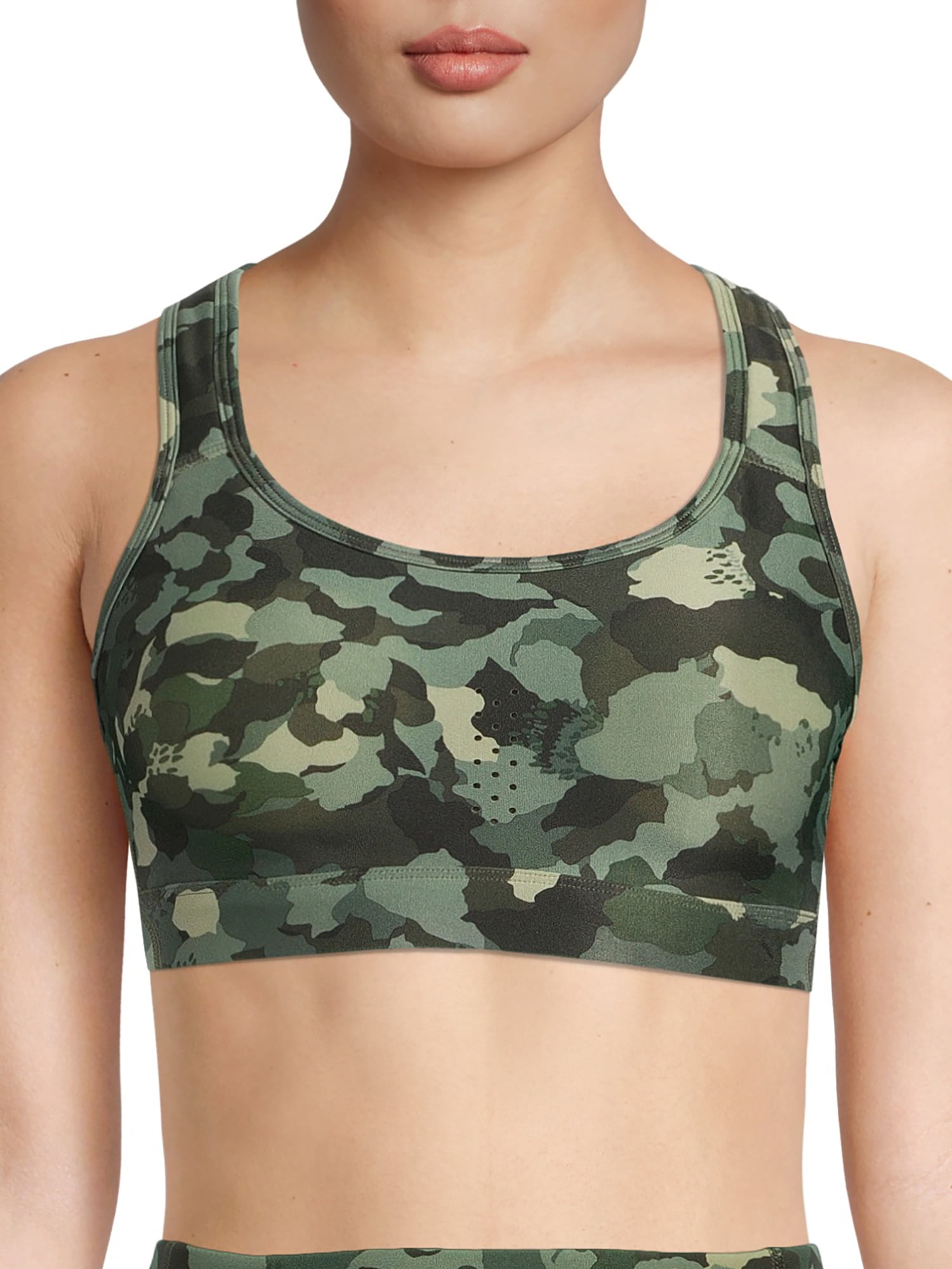 Avia Activewear Green Camo Women's Performance Semi-Fitted Quilted