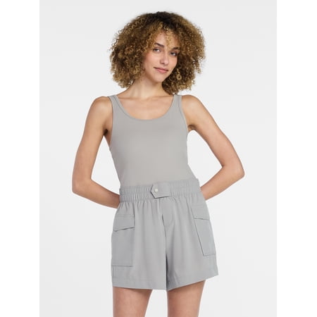 Avia Women's Mixed Media Active Romper, Sizes XS-XXXL