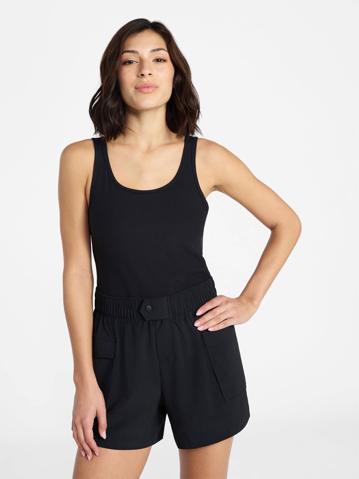 Avia Women's Mixed Media Active Romper, Sizes XS-XXXL