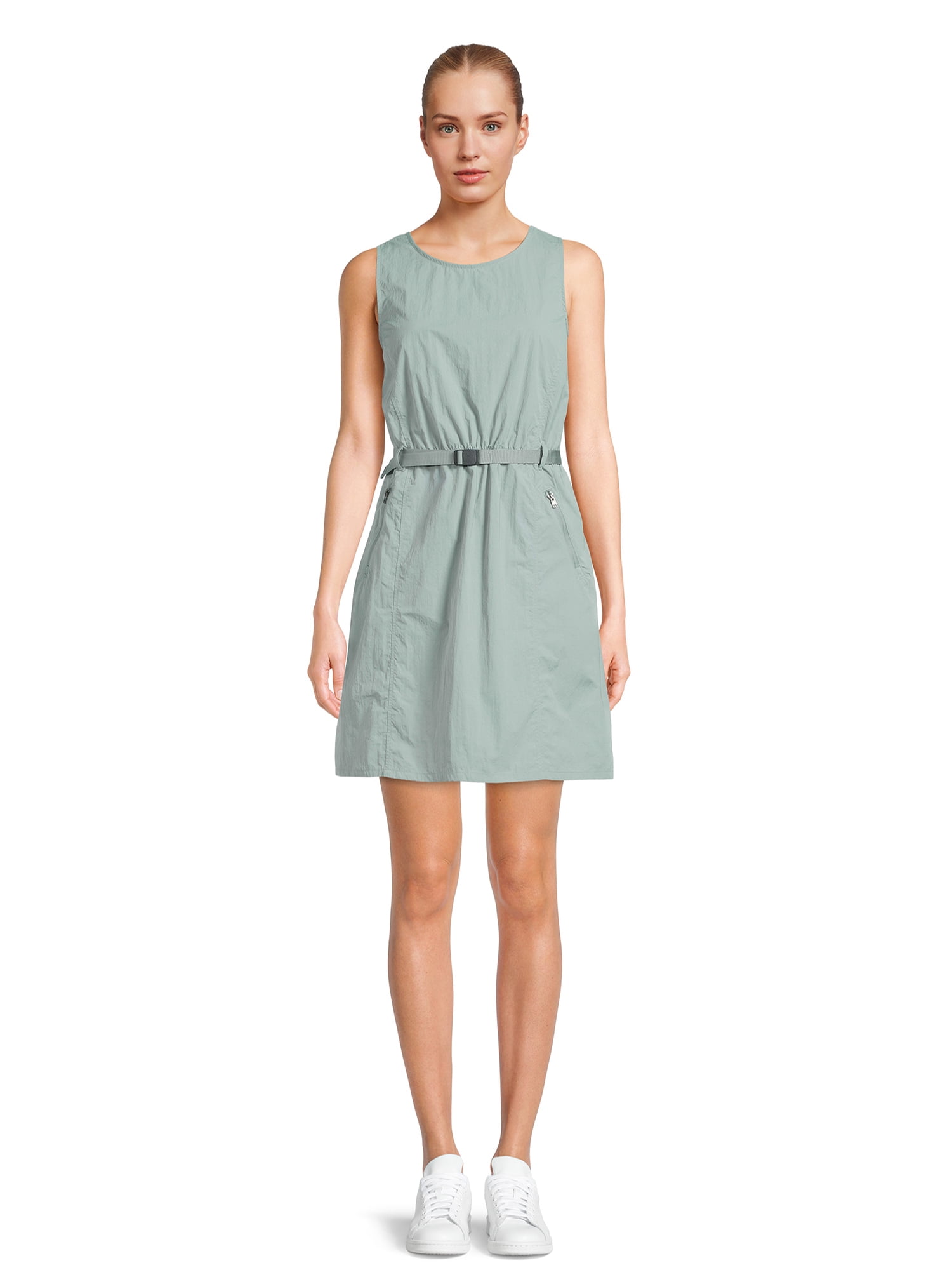 Avia Women's Round Neck Sleeveless Dress with Belt - Walmart.com