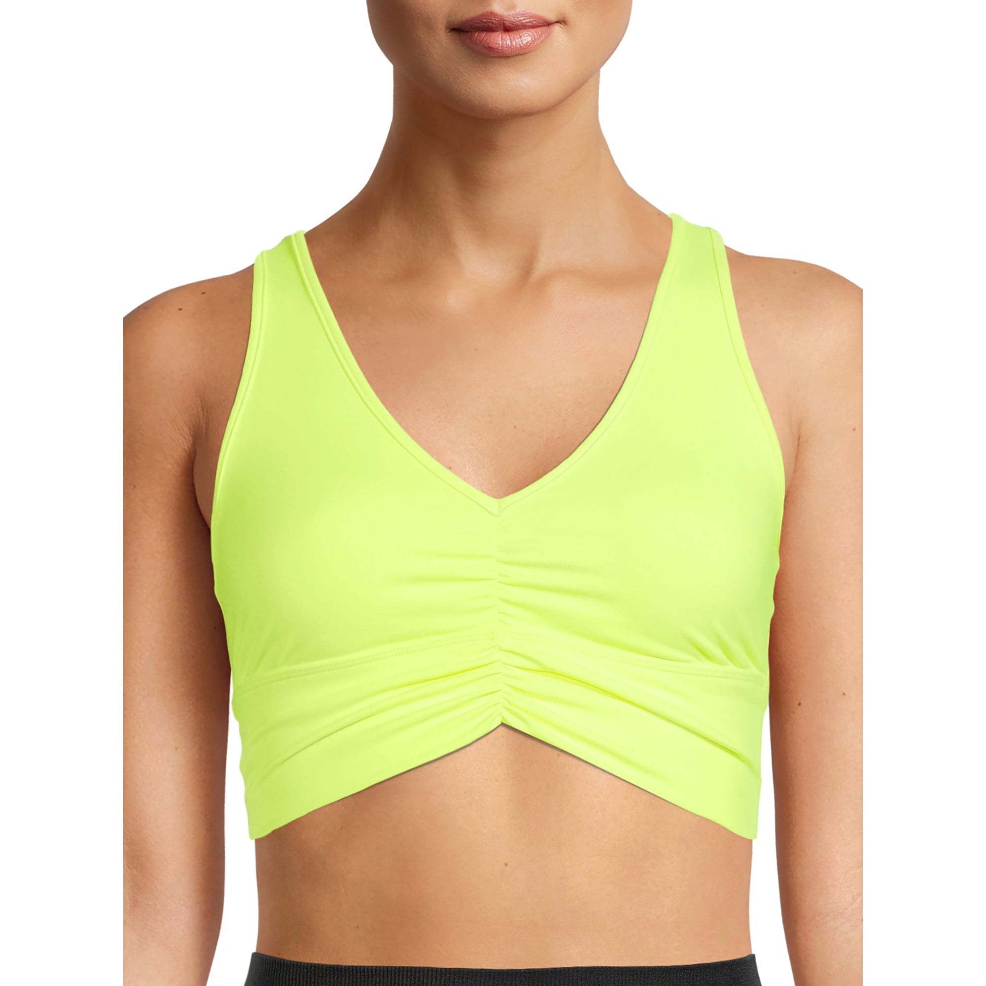 Avia Women's Ruched V-Neck Sports Bra