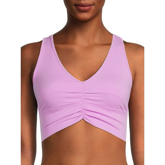 Avia Women's Ruched V-Neck Sports Bra