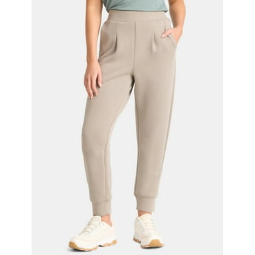 Avia Women's Scuba Knit Pleat Joggers with Pockets, Size XS-4X