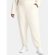 Avia Women's and Women's Plus ScubaKnit Pleat Joggers with Pockets, Size XS-4X