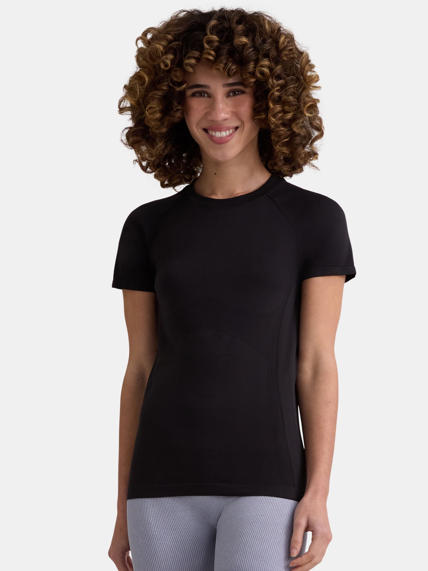 Avia Women’s Seamless Active Tee with Short Sleeves, Sizes XS-XXXL
