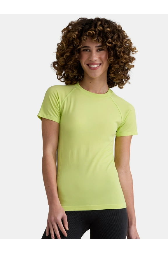 Women’s Seamless Active Tee with Short Sleeves, Sizes XS-XXXL