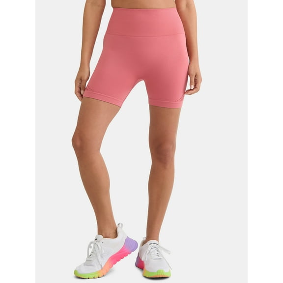 Avia Women's Seamless Body Mapping Mesh Bike Shorts, Sizes XS-XXXL