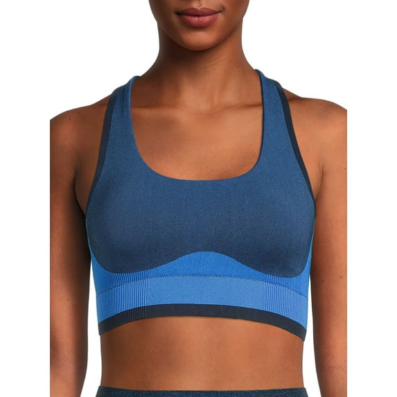 Avia Women's Seamless Colorblocked Contour Sports Bra