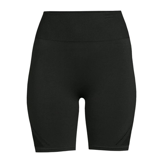 Avia Women's Seamless Contour Bicycle Shorts, Black (Small)