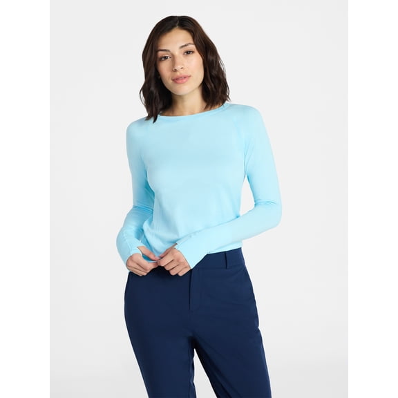Avia Women's Seamless Tee with Long Sleeves, Sizes XS-XXXL