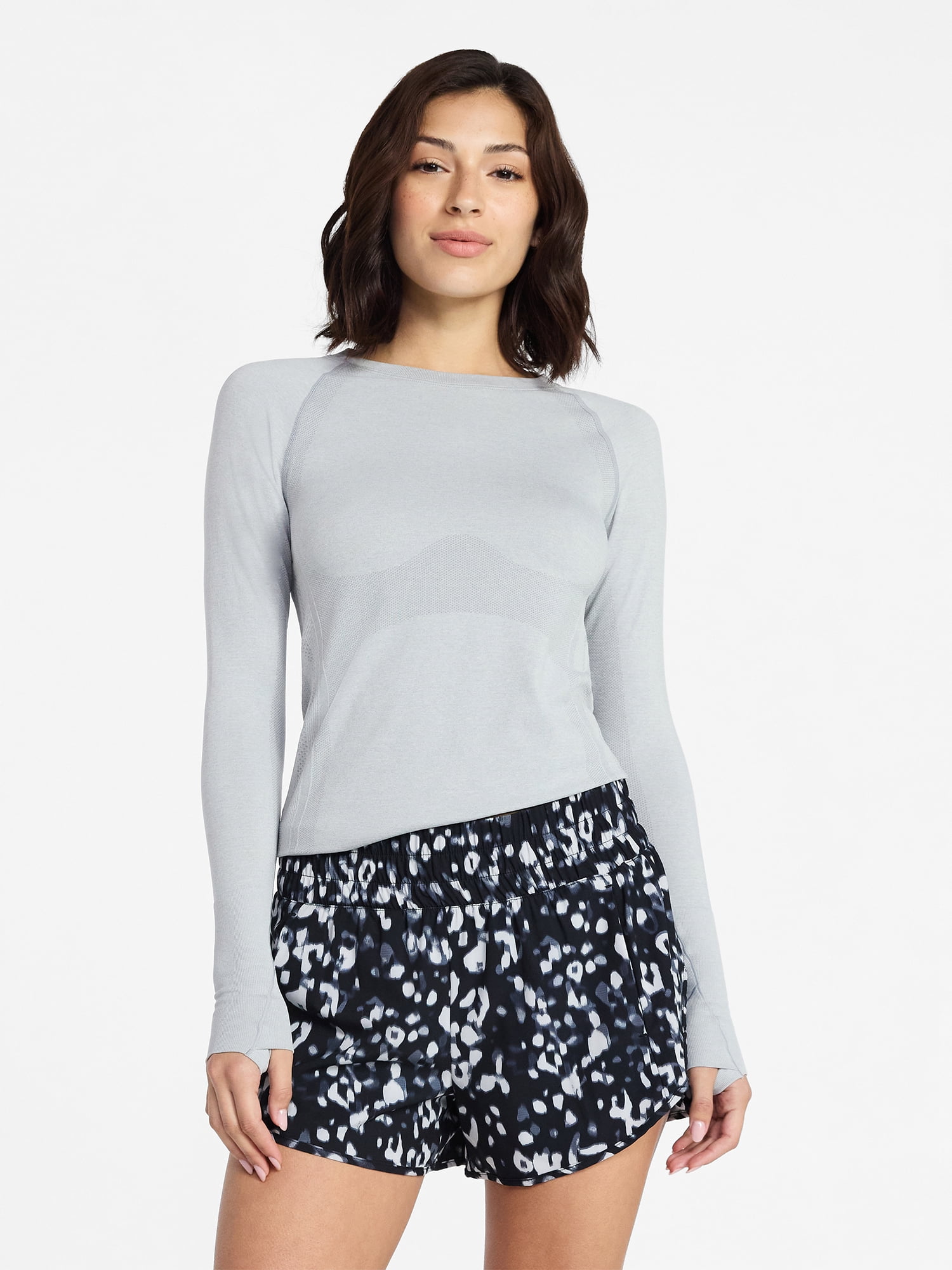 Avia Women's Seamless Tee with Long Sleeves, Sizes XS-XXXL