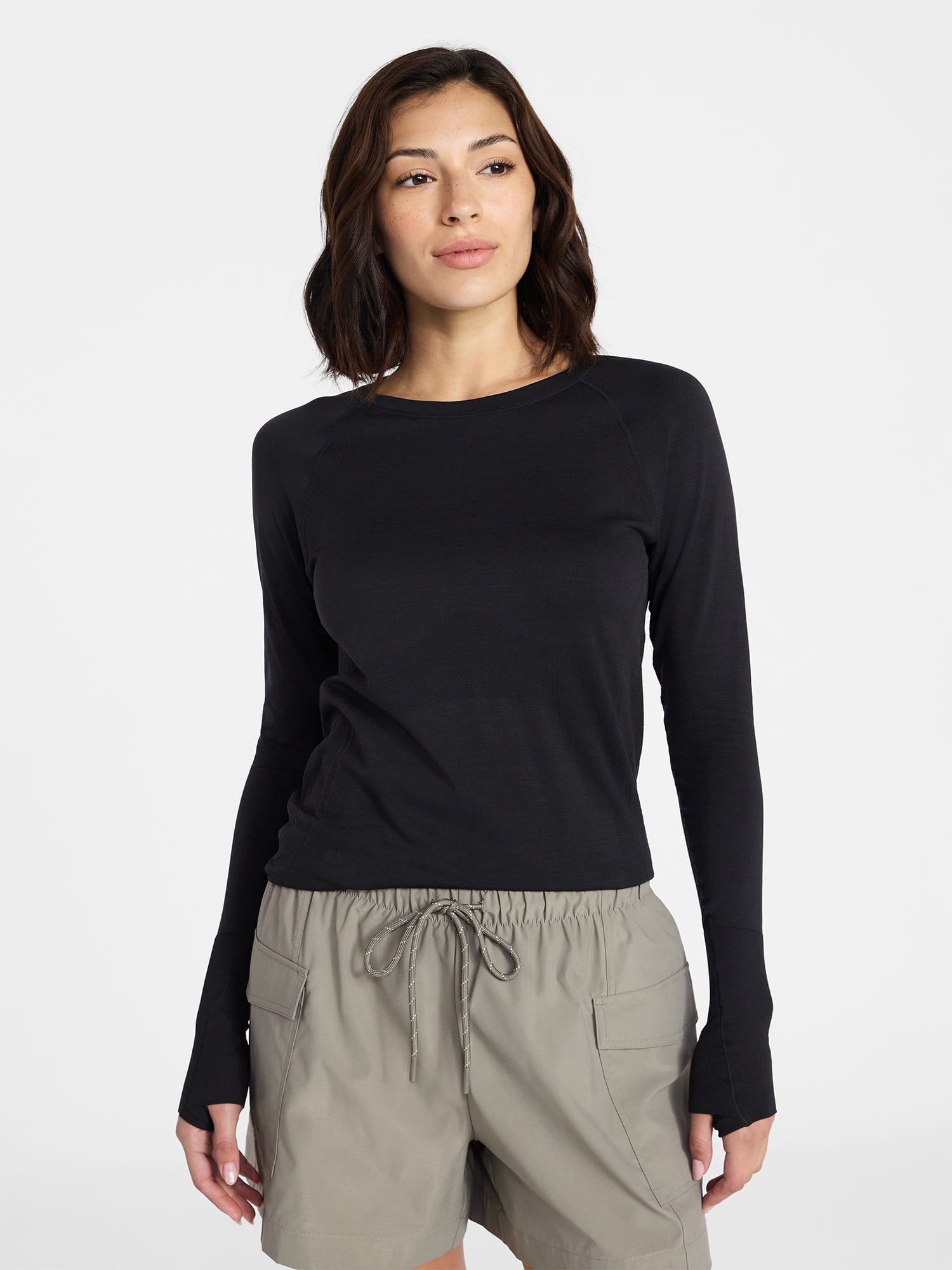 Avia Women's Seamless Tee with Long Sleeves, Sizes XS-XXXL
