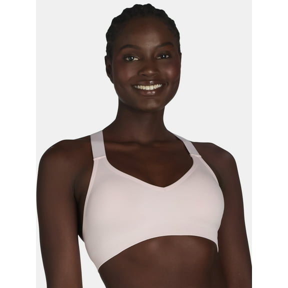 Avia Women's Seamless Rib Plunge Sports Bra, Sizes XS-XXXL