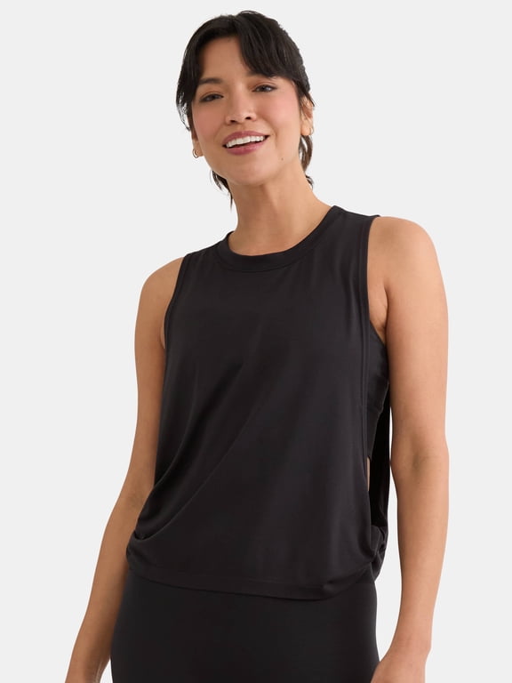 Women's Seamless Side Twist Tank Top, Sizes XS-XXXL