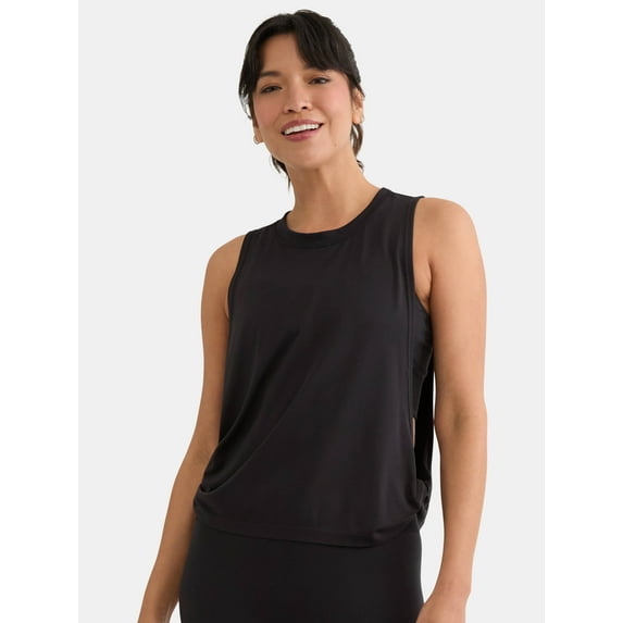 Athletic Works Women's Seamless Side Twist Tank Top, Sizes XS-XXXL