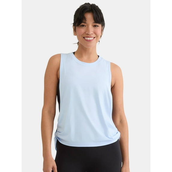 Athletic Works Women's Seamless Side Twist Tank Top, Sizes XS-XXXL