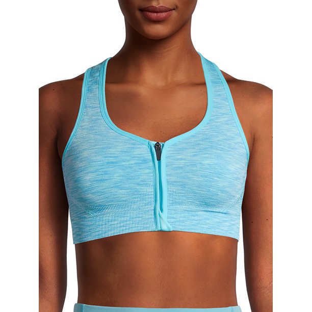 Avia Women’s Seamless Zip Front Sports Bra