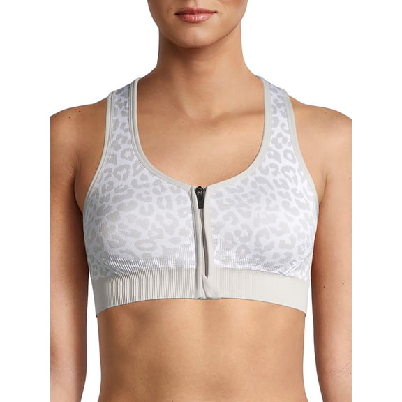 Avia Women’s Seamless Zip Front Sports Bra