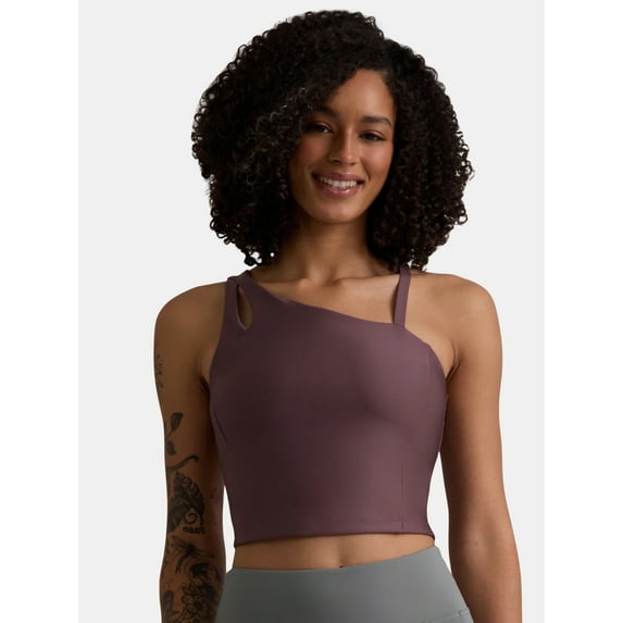 Avia Women's Shine Asymmetrical Bra Tank, Sizes XS-XXXL
