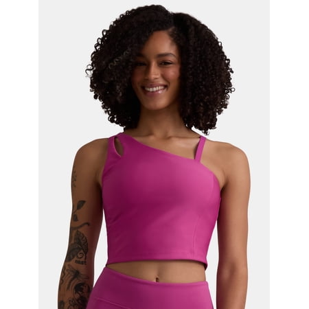 Avia Women's Shine Asymmetrical Bra Tank, Sizes XS-XXXL