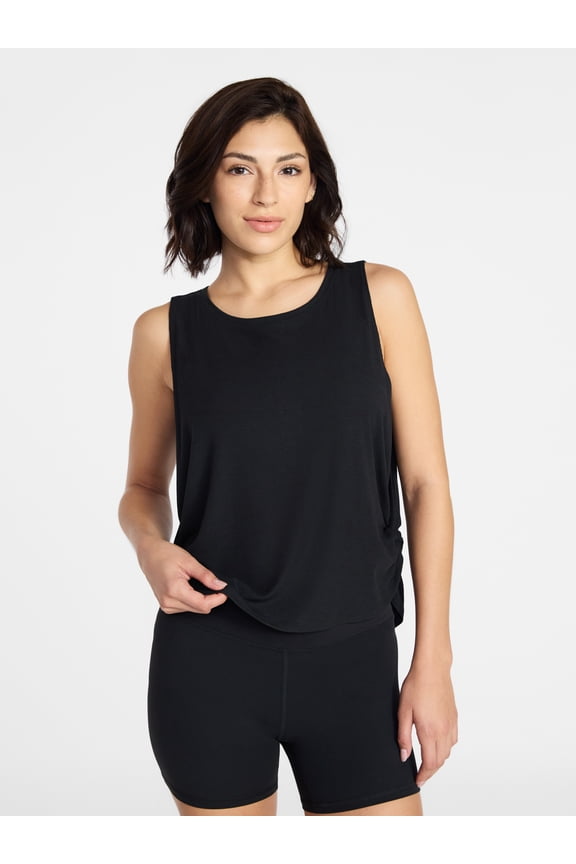 Women's Side Knot Color Tank Top, Sizes XS-XXXL