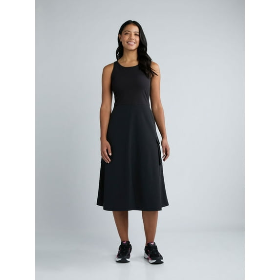 Avia Women's FeatherStretch Hybrid Sleeveless Cargo Midi Dress, Sizes XS-XXXL