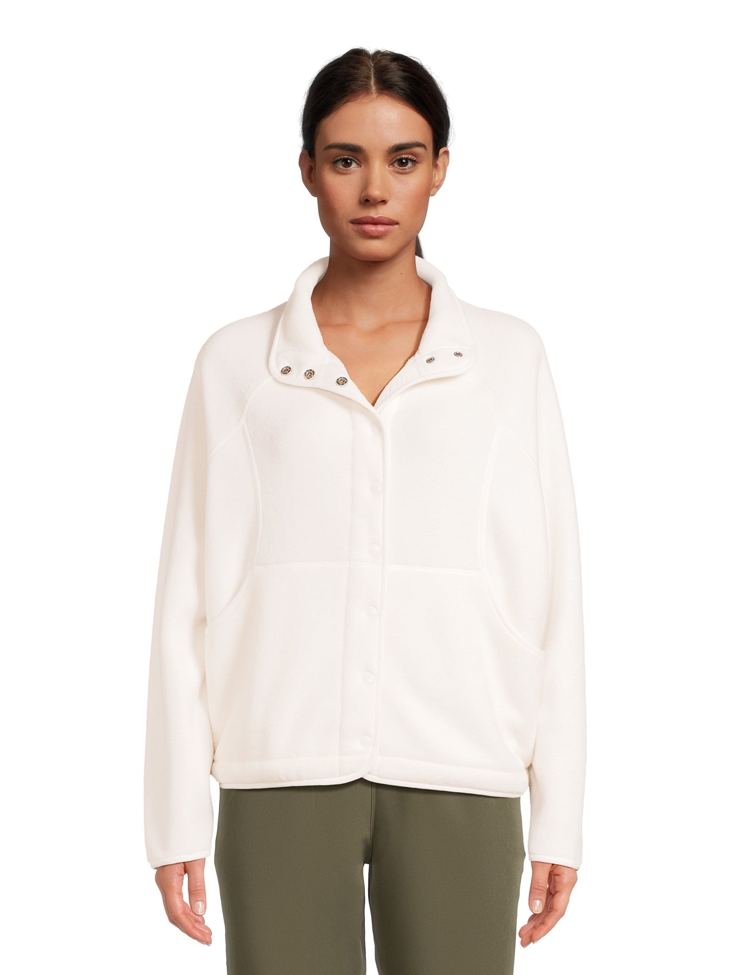 Avia Women's Snap Fleece Mock Neck Jacket, Sizes XS-XXXL - Walmart.com