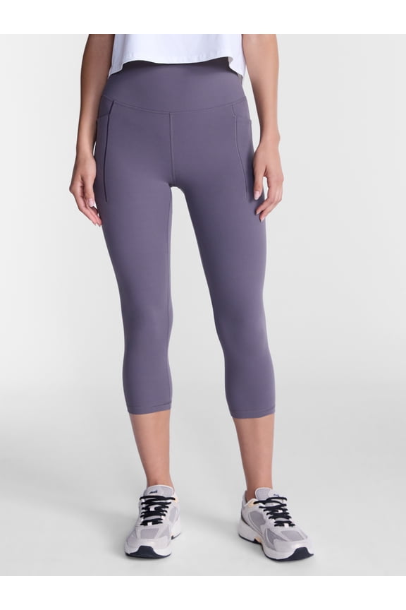 Women's and Women's Plus SoftSculpt High Rise Capri Leggings, Sizes XS-4X
