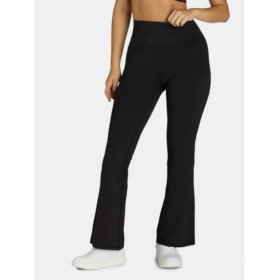 Avia Women's SoftSculpt Flare Leg High Rise Yoga Pants, Full Length, Sizes XS-XXXL