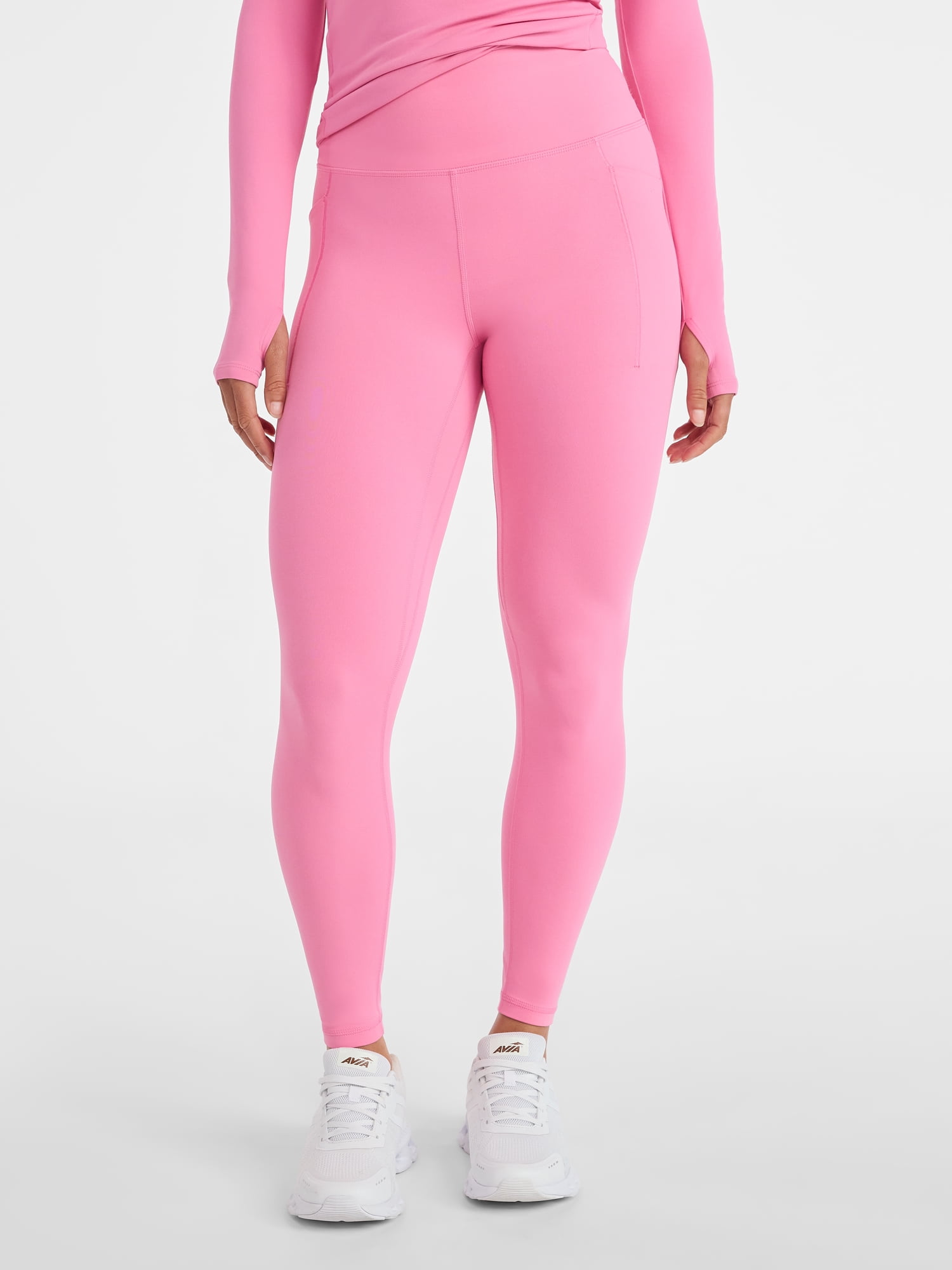 Avia Women's and Women's Plus SoftSculpt High Rise Leggings 27" with Pockets, Sizes XS-4X