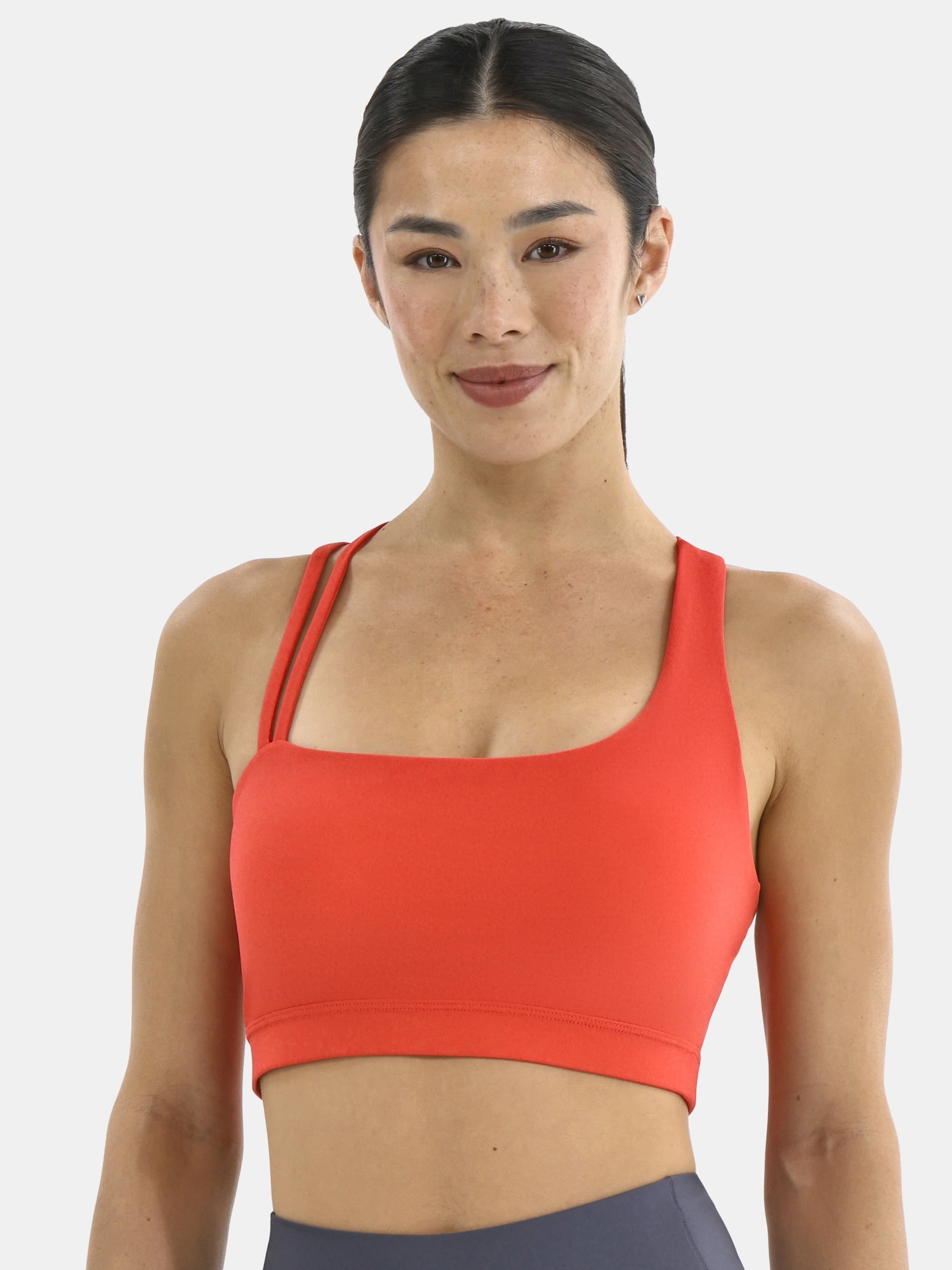 Avia Women's and Women’s Plus SoftSculpt One Shoulder Sports Bra, Sizes XS-4X