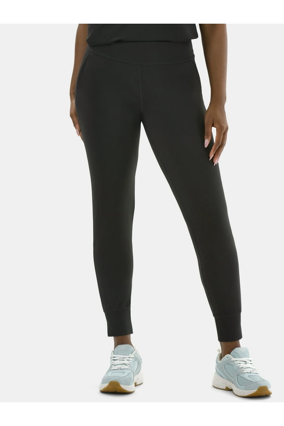 Women's and Women's Plus SoftSculpt High-Rise Joggers with Side Pockets, 28" Inseam, Sizes XS-4X