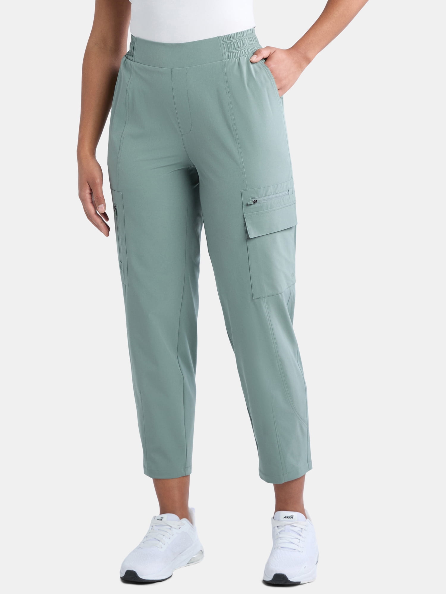 Avia Women's FeatherStretch Cargo Pants with 4-Way Stretch
