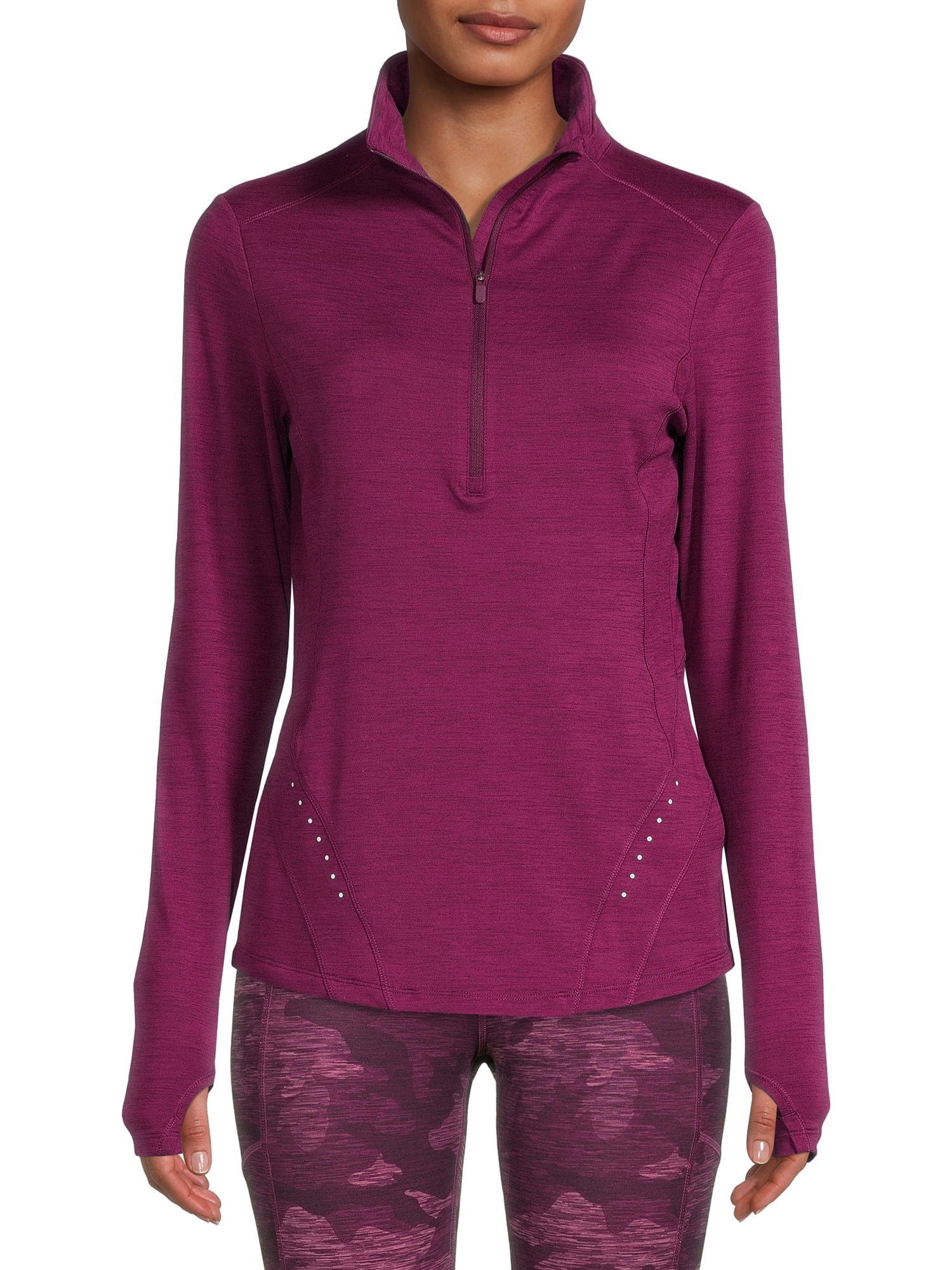 Avia Women's Textured Half-Zip Pullover Top 