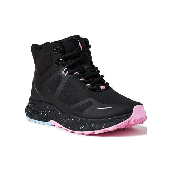 Avia Women's Trail Hybrid Athletic Sneakers, Low-Top Arch Support Breathable Mesh, Black, 7.5