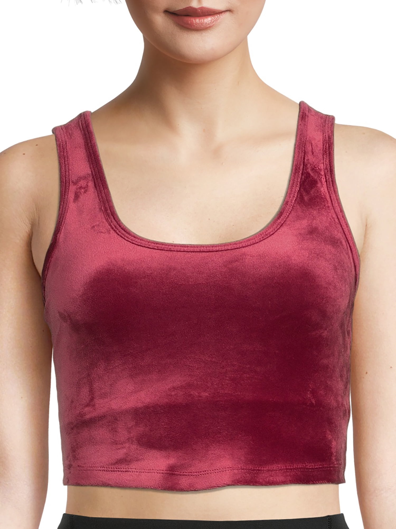 Avia Women's Velour Fashion Bra Top