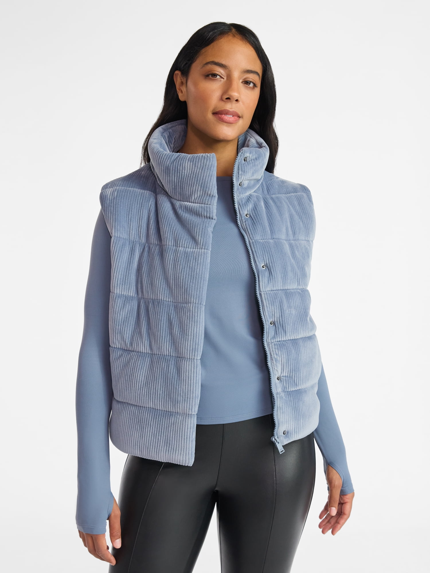 Avia Women's and Women's Plus Velour Ribbed Vest, Sizes XS-4X