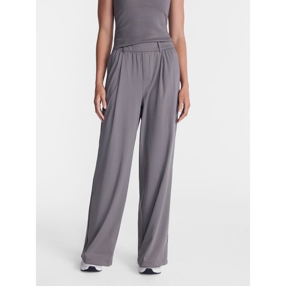 Avia Women's and Women's Plus Interlock Wide Leg Trousers, 31" Inseam, Sizes XS-4X
