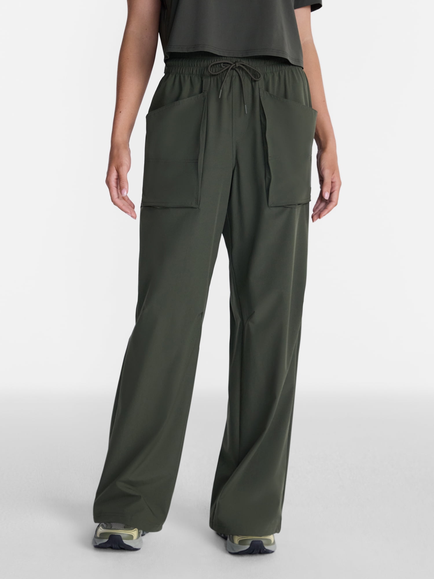 Avia Women's Exposed Pocket Ripstop Utility Pants, 30" Inseam, Sizes XS-XXXL