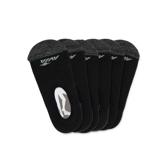 Avia Women’s Zoned Cushion No Show Liner Socks, 6 Pack