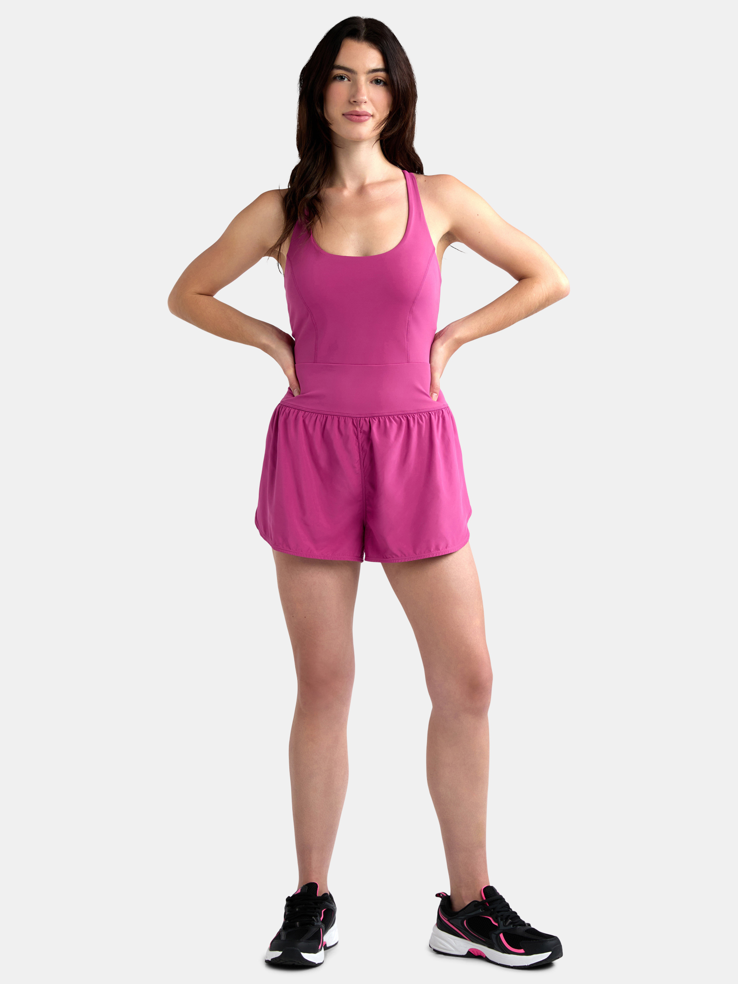 Avia Women's and Women's Plus Active Bodysuit with Built-in Bra, Sizes XS-4X